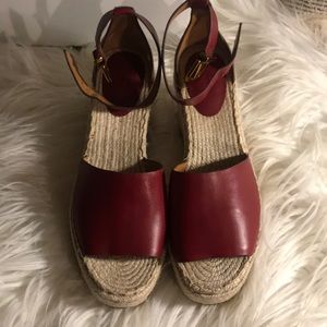 & other Stories burgundy wedges